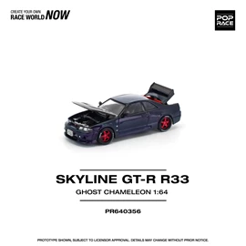 POPRACE 1/64 SKYLINE GT-R R33 GHOST CHAMELEON