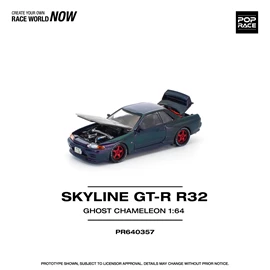 POPRACE 1/64 SKYLINE GT-R R32 GHOST CHAMELEON