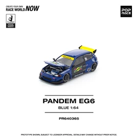 POPRACE 1/64 PANDEM CIVIC EG6 BLUE/BLACK