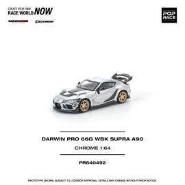 POPRACE 1/64 DARWIN PRO 66G WBK SUPRA A90 SILVER CHROME