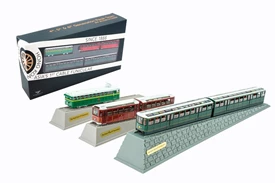 Tiny City Die-cast Model Car - The Peak Tram Fourth & Fifth & Sixth Generations Boxset (with three ramps)