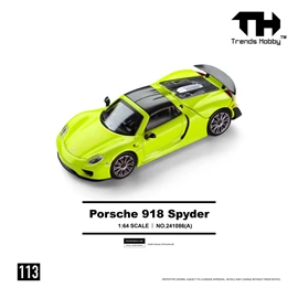 Trends Hobby Diecast 1/64 Porsche 918 Spyder - Acid Green