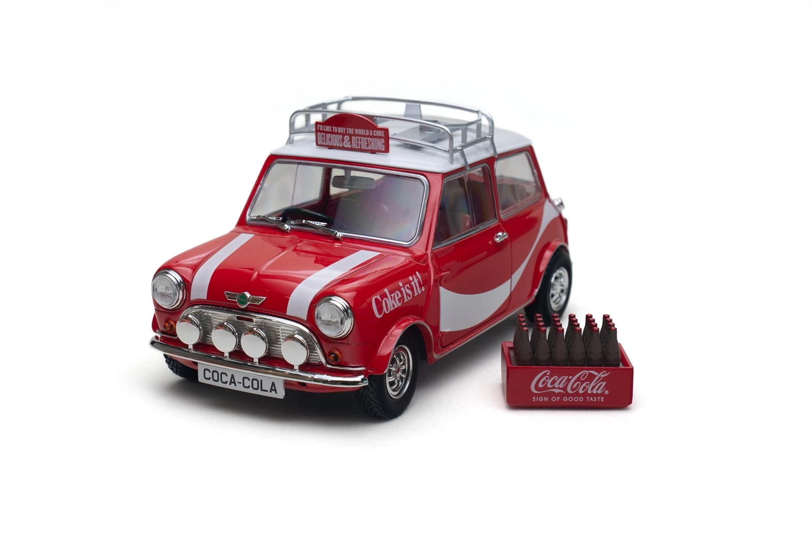 Coca-Cola Mini Cooper ミニカー1/18 Hong Kong Die-cast Model Cars & Bus Models - Tiny 1/18 Mini Cooper
