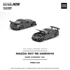 POPRACE 1/64 -MAZDA RX-7 RE-AMEMIYA 
DARK CHROME