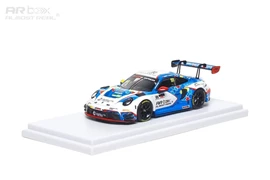 AR Box 1:64 Porsche 992 GT3 R (Diecast car model) Sepang Blue-White Livery #911