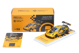 AR Box 1:64 Porsche 992 GT3 R (Diecast car model) Quik Metallic Yellow Livery #26