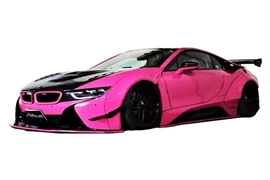 PARA64 1/64 Liberty Walk BMW i8 Hot Pink w/ Black Accent, LHD