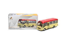 Tiny City PTV04 Die-cast Model Car - Toyota Coaster (B70) Red Minibus (19-seats) 
