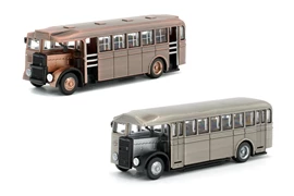 Tiny 城市 合金車仔 - 白水箱單層巴士 金色銀色電鍍拉絲套裝