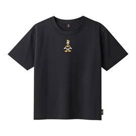 Mickey and Friends Journey with Me「請勿超越黃綫」唐老鴨款T恤 (黑色) - M Size