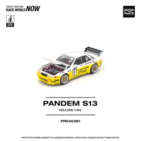 POPRACE 1/64 PANDEM SILVIA S13 2020 D1 LIGHTS YELLOW/WHITE