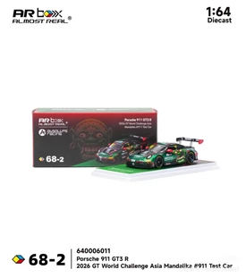 ARBox 1/64 - Porsche 911 GT3 R 2026 GT World Challenge Asia Mandalika #911 Test Car