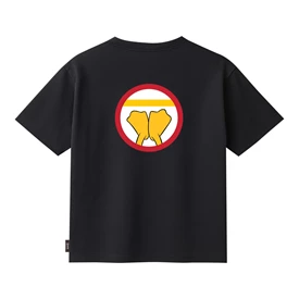 Mickey and Friends Journey with Me "Please Stand Behind The Yellow Line" Donald Duck design T Shirt (Black) - XL Size