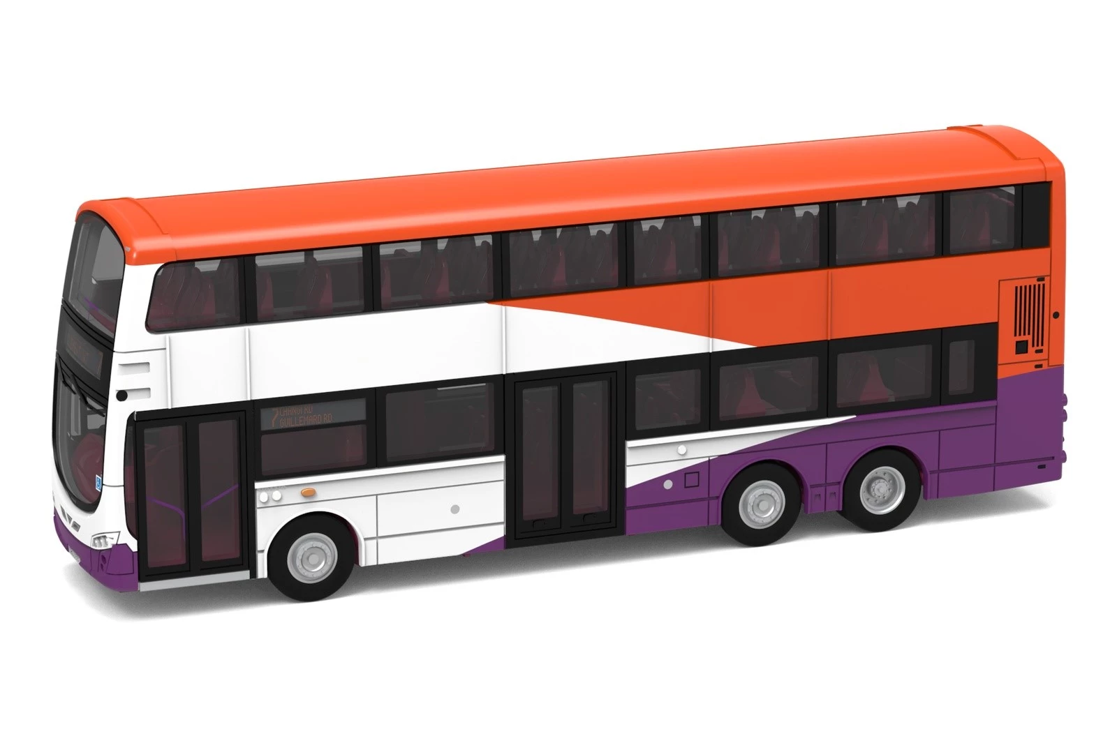 Tiny City SG23 Die-cast Model Car - B9TL Bus - Purple (7) - Tiny 微影