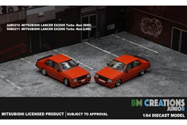 BMC 1/64 Mitsubishi Lancer EX2000 Turbo-Red-(Left Hand Drive)