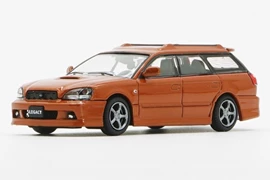 BMC 1/64 Subaru 2002 Legacy e-tune II, Orange (Left Hand Drive)