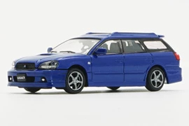 BMC 1/64 Subaru 2002 Legacy e-tune II, Blue (Right Hand Drive)