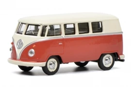 Schuco 1/64 VW T1 bus, red/beige