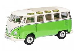 SCHUCO 1/18 VW T1 Samba, Green/White, , Limited Edition 1000pcs