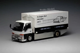Peako 1/64 Y.E.S. Semi Wide Wng Custom Truck, White