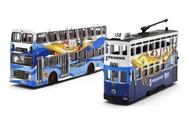 Tiny City Diecast -  Theme Park Tram & Bus Boxset