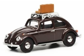 SCHUCO 1/64 VW Kafer with roof rack and baggage