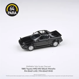 PARA64 1/64 1985 Toyota MR2 MK1 Black Metallic pop up lights (RHD)