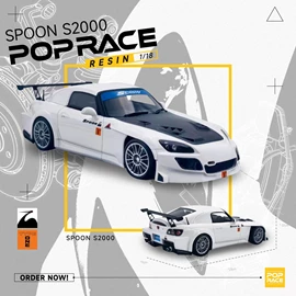 POP RACE 1/18 Spoon S2000 White