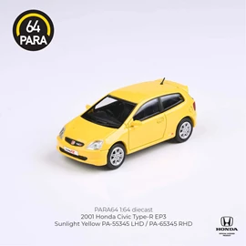 PARA64 1/64 2001 Honda Civic Type R EP3 Sunlight Yellow (RHD)