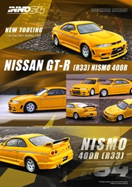 INNO64 1/64 NISSAN SKYLINE GT-R (R33) NISMO 400R Lightning Yellow