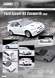 INNO 1/64 FORD ESCORT RS COSWORTH White Right Hand Drive With OZ Rally Racing Wheels