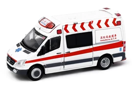 Tiny City Die-cast Model Car - Mercedes-Benz Sprinter Macau Ambulance (White)