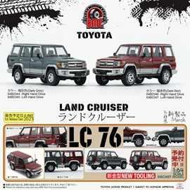 BMC 1/64 Toyota Land Cruiser LC76 - Dark Red (RHD)