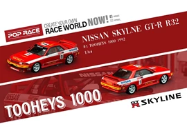 POPRACE x INNO64 1/64 NISSAN SKYLINE GT-R R32 #1  Tooheys 1000 1992