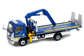 Tiny City Die-cast Model Car - ISUZU N Series Flatbed Tow Truck with Crane Good Year