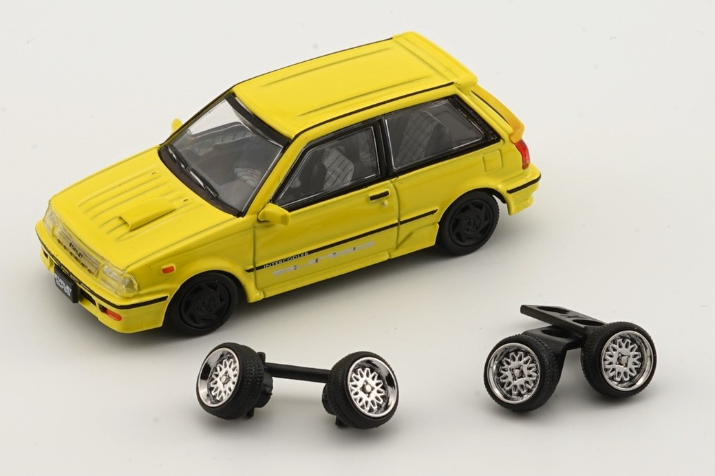 BMC 1/64 Toyota Starlet Turbo S 1988 EP71 Yellow (RHD) Tiny 微影