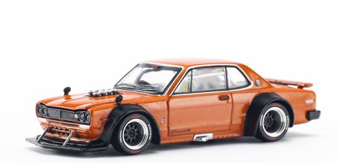 POPRACE 1/64 Skyline GT-R V8 Drift (Hakosuka) Orange - Tiny 微影