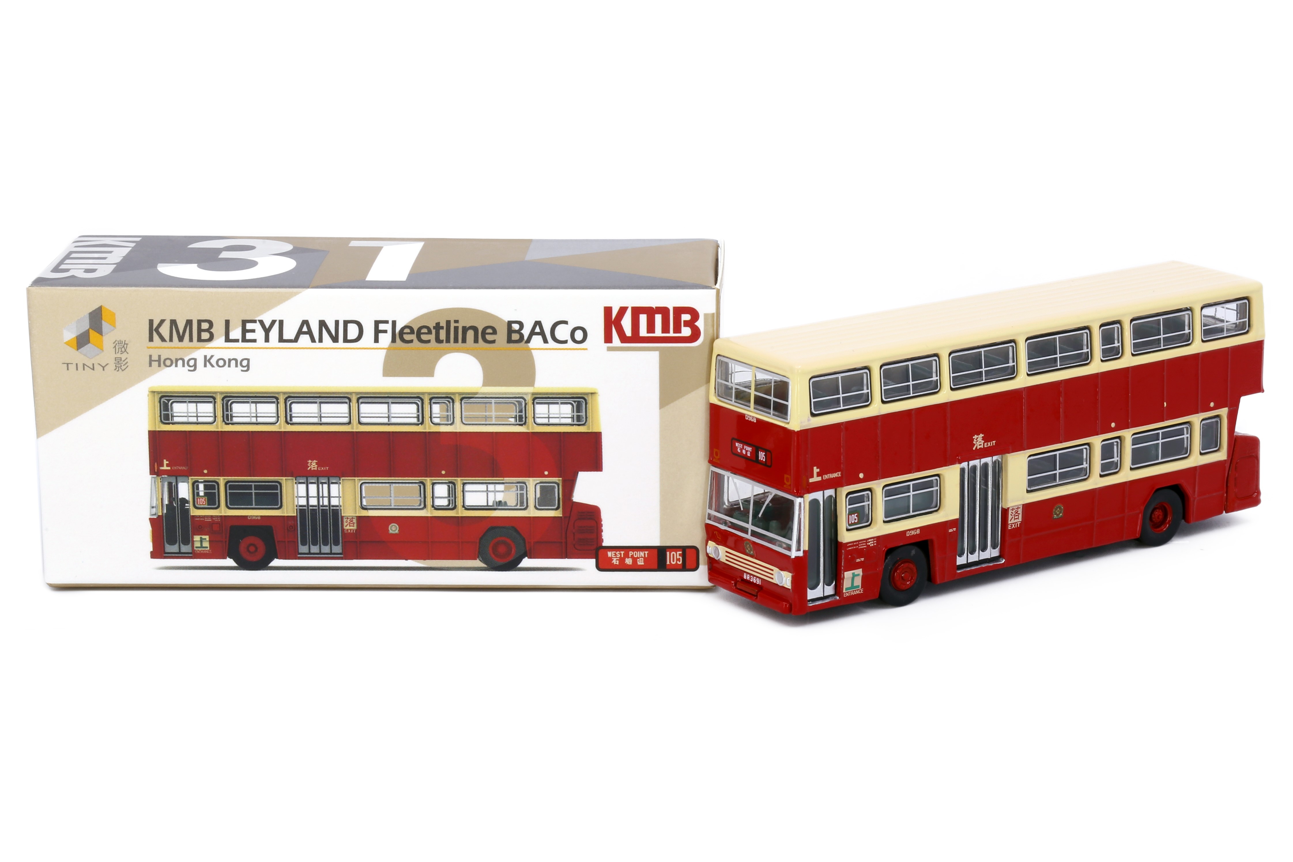 Tiny City KMB31 Die-cast Model Car - KMB LEYLAND Fleetline BACo (105 ...