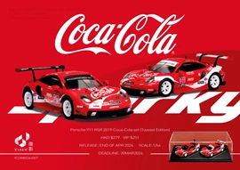 SPARKY 1/64 PORSCHE 911 RSR 2019 COCA-COLA #911 #912 PETIT LEMANS CAR SET
