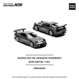 POPRACE 1/64 MAZDA RX7 RE-AMEMIYA - GUN METAL