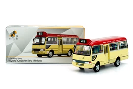 Tiny City 08 Die-cast Model Car - Toyota Coaster Red Mini Bus (XR2388)