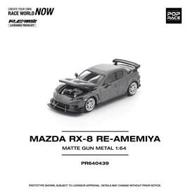 POPRACE 1/64 MAZDA RX-8 RE-AMEMIYA GUN METAL