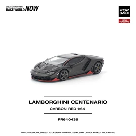 POPRACE 1/64 LAMBORGHINI CENTENARIO CARBON/RED